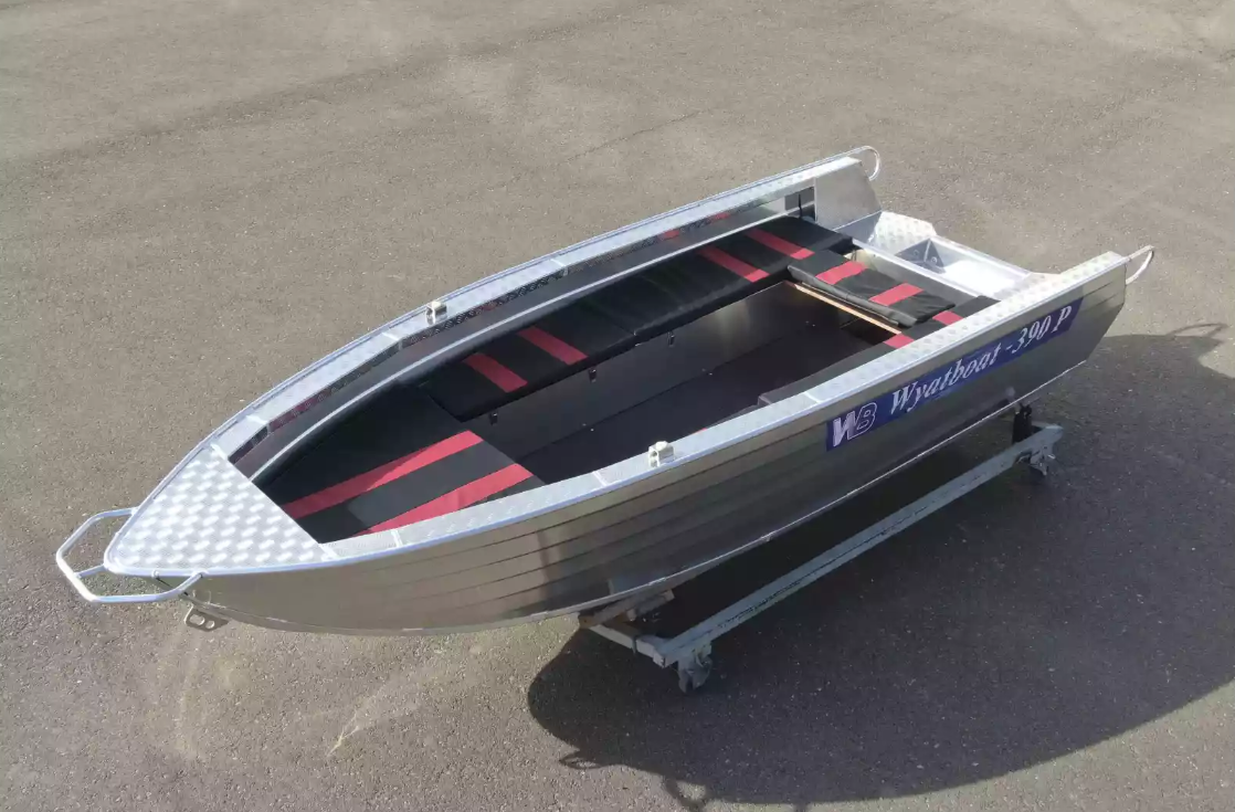 Алюминиевая лодка Wyatboat-390РМ увеличенный борт в Новомосковске