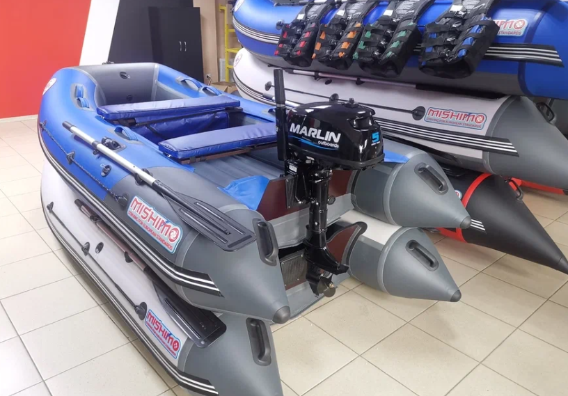 КОМПЛЕКТ ЛОДКА MISHIMO LITE 315 + МОТОР 5л.с в Новомосковске