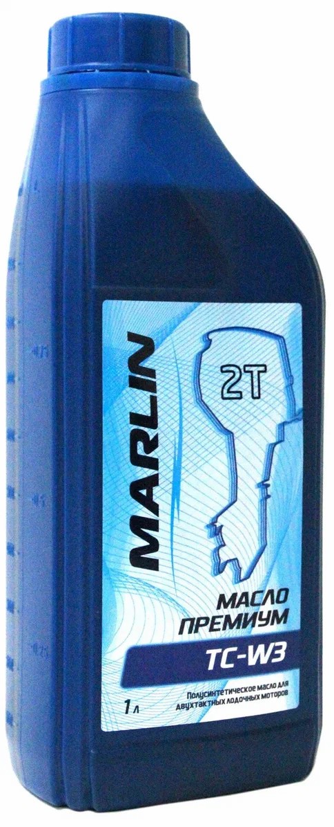 МАСЛО ПОЛУСИНТЕТИЧЕСКОЕ MARLIN ПРЕМИУМ 2Т, TC-W3, 1 ЛИТР в Новомосковске