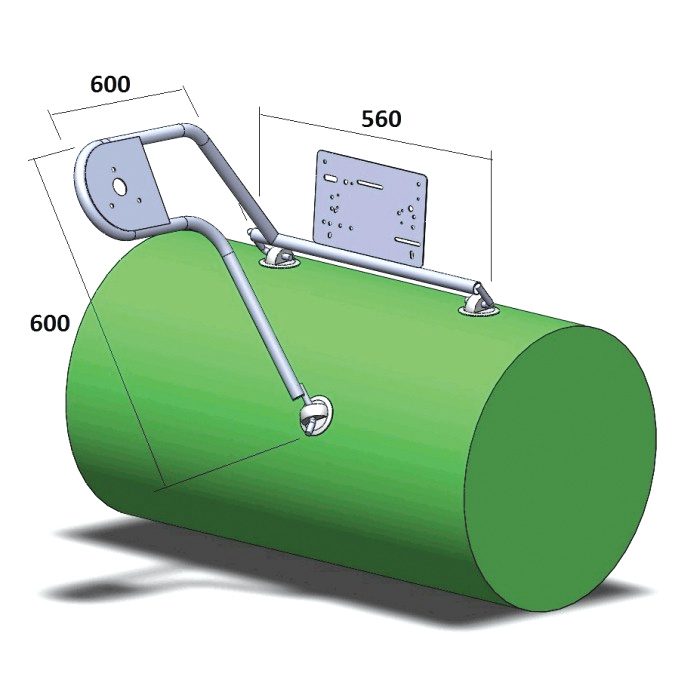 Стойка рулевая с креплением на баллон надувной лодки 25мм в Новомосковске