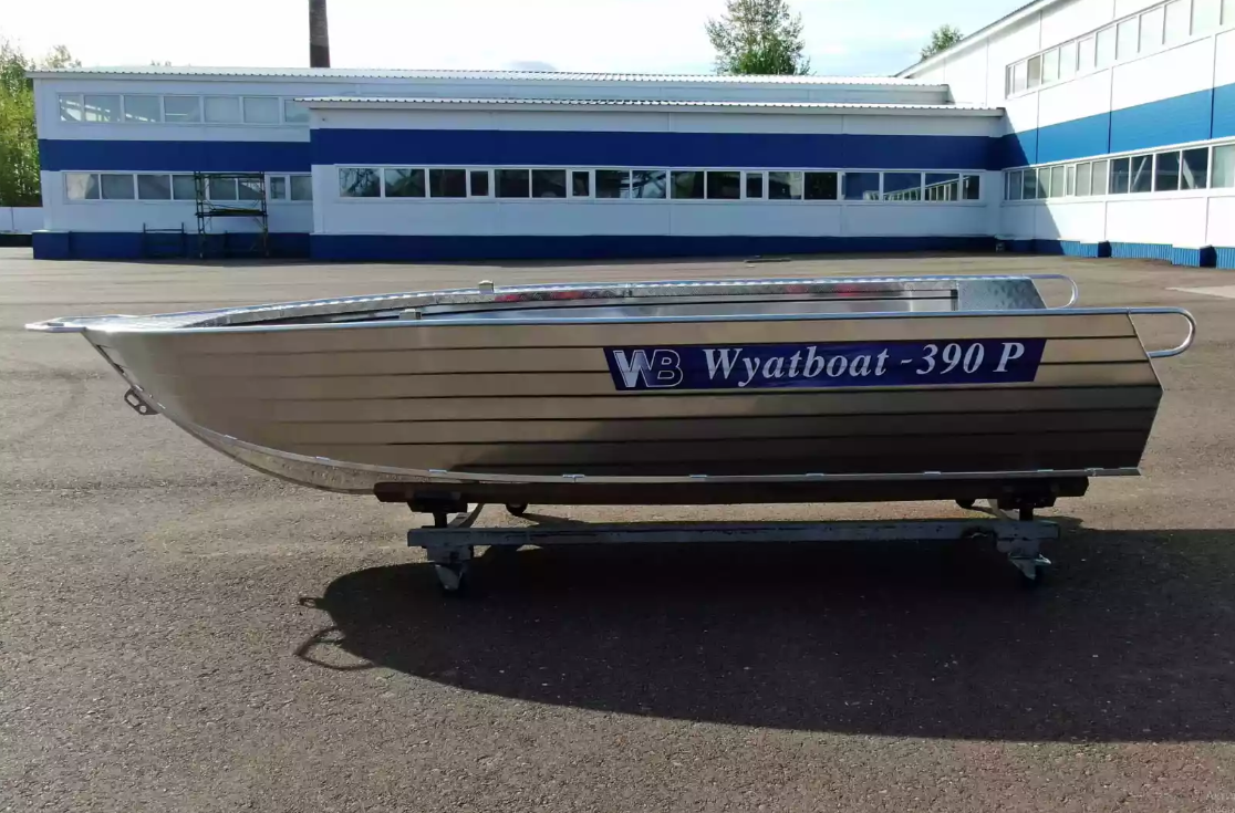 Алюминиевая лодка Wyatboat-390РМ увеличенный борт в Новомосковске