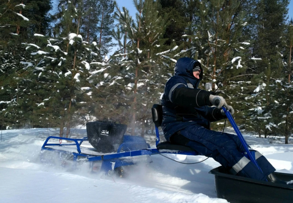 Мотобуксировщик толкач Альбатрос-XL8 с модулем. С фарой, тележки в Новомосковске