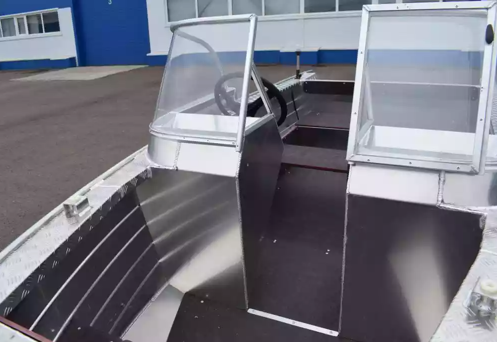 Алюминиевая лодка Wyatboat-390 DCM Увеличенный борт в Новомосковске