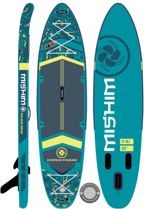 SUP (САП) Доска MISHIMO PRO-MAX Light Teal 11’ (335см) в Новомосковске