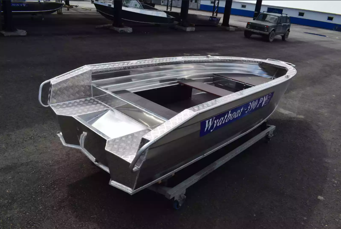 Алюминиевая лодка Wyatboat-390Р Увеличенный борт в Новомосковске