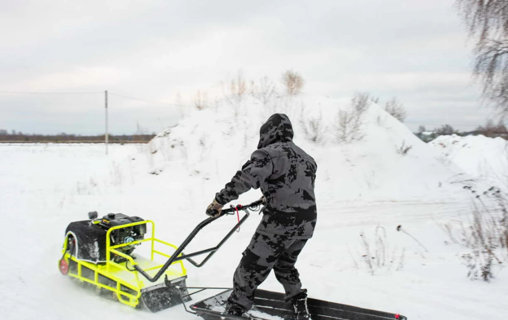 Мотобуксировщик Бурлак ХОЗЯИН-1 (капот ткань) в Новомосковске