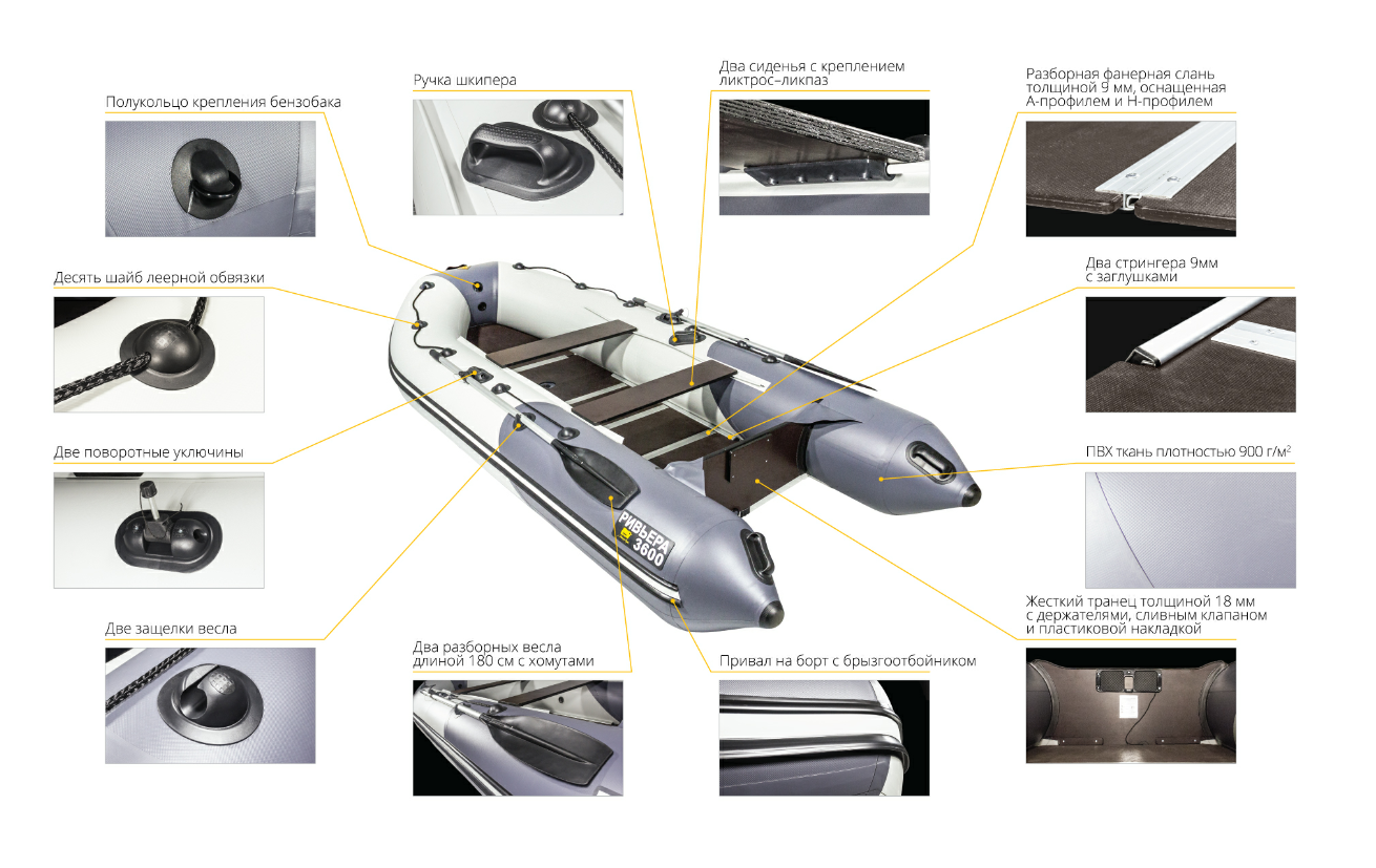 Лодка Ривьера Компакт 3600 СК в Новомосковске