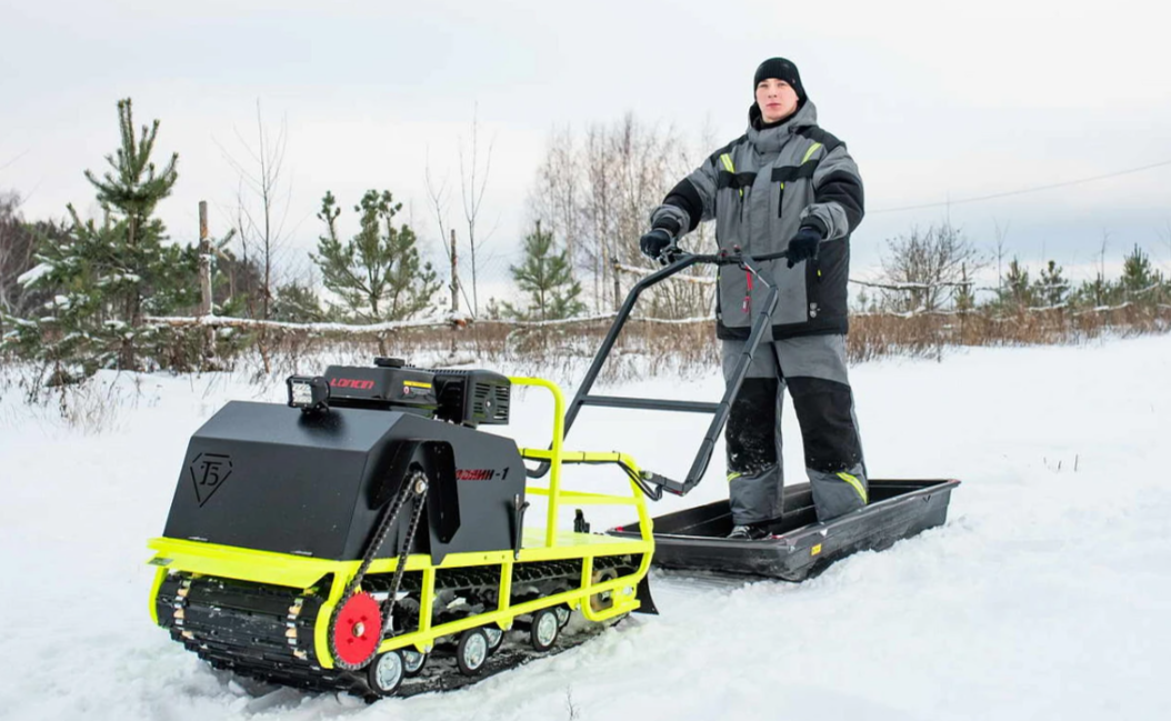 Мотобуксировщик Бурлак ХОЗЯИН-1 (капот ткань) в Новомосковске