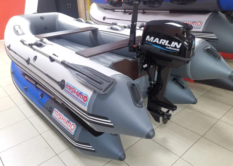 КОМПЛЕКТ ЛОДКА MISHIMO LITE 350 + МОТОР 9,8 Л.С. в Новомосковске