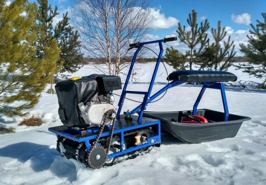 Мини-мотобуксировщик Альбатрос-М с фарой в Новомосковске