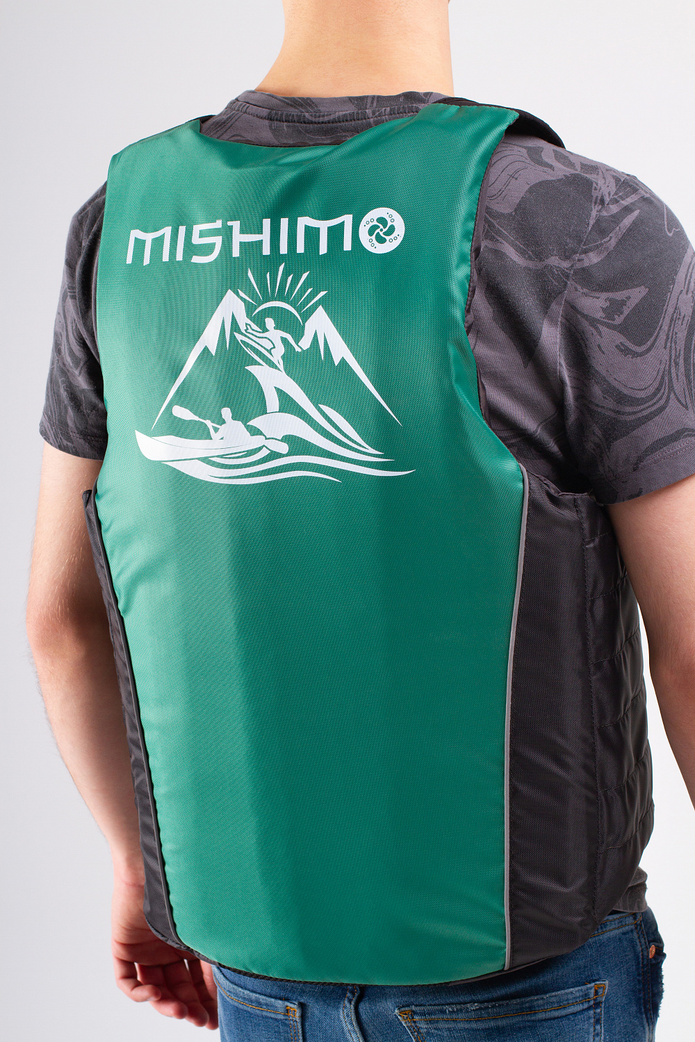 Жилет спасательный MISHIMO PRO Премиум качества Черно-зеленый в Новомосковске