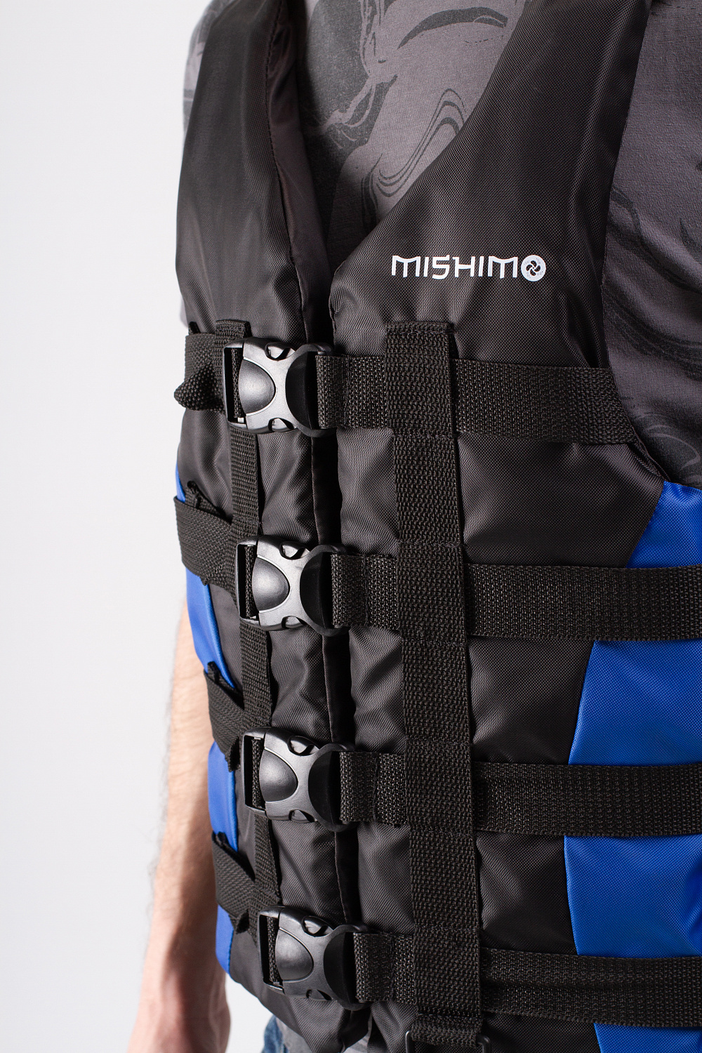 Жилет спасательный MISHIMO PRO Премиум качества Черно-синий в Новомосковске