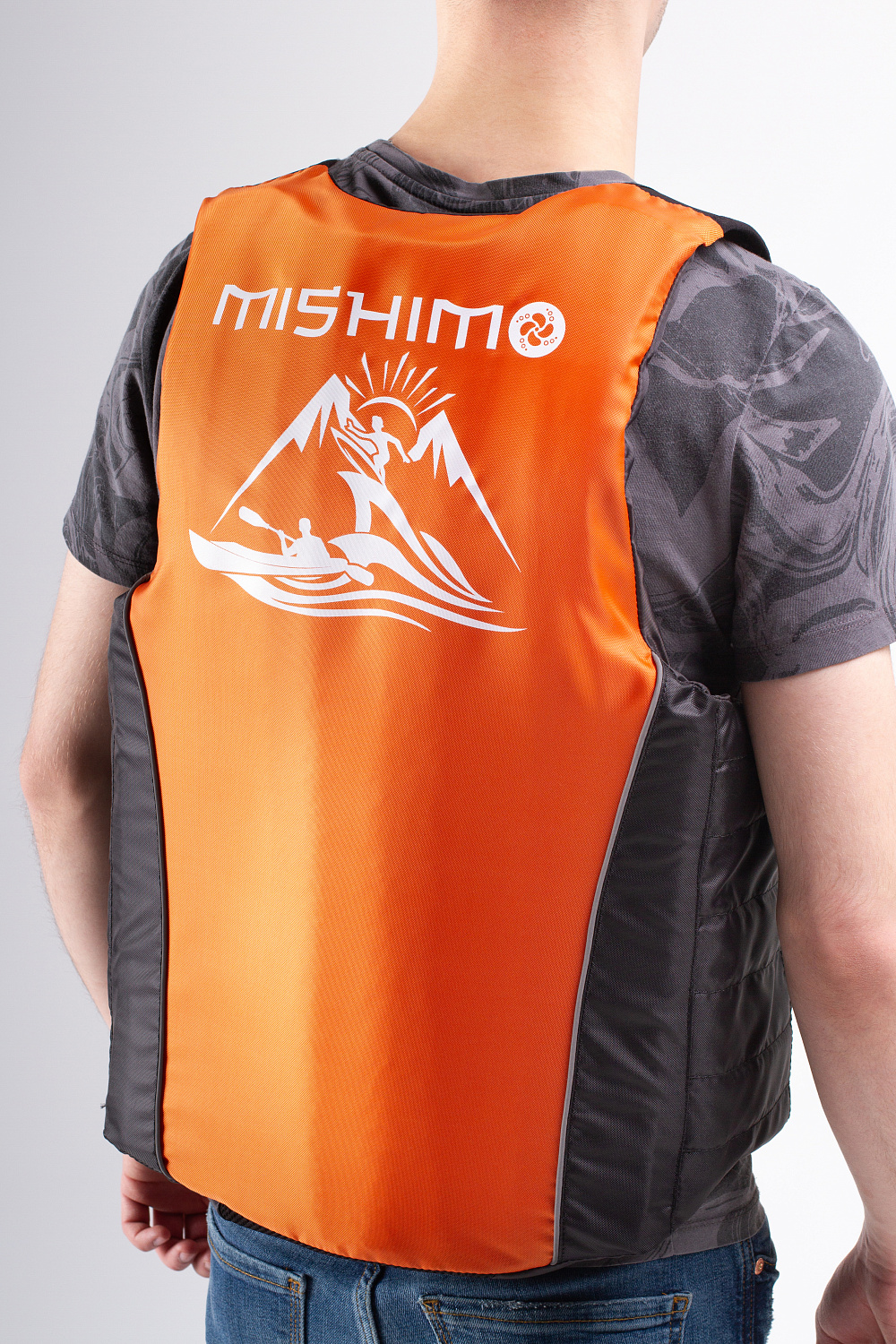 Жилет спасательный MISHIMO PRO Премиум качества Черно-оранжевый в Новомосковске